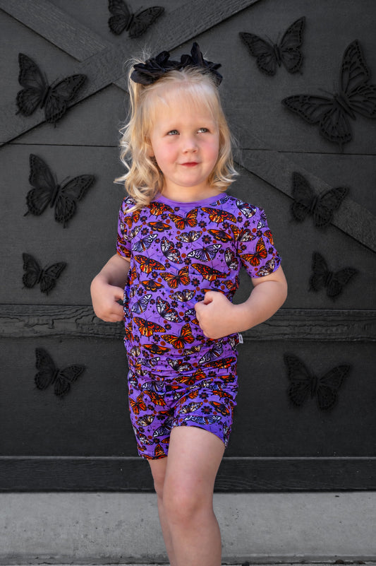 Twilight Wings  2-Piece Shorts Pajama Set