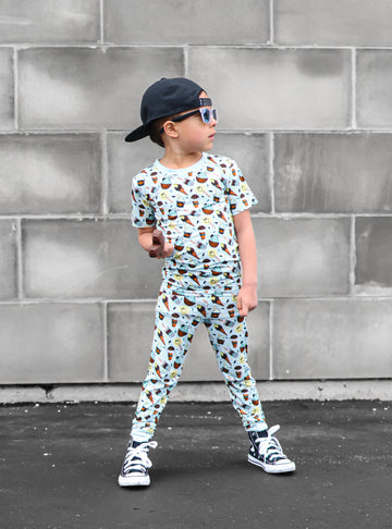 Too Cool Short Sleeve Pants Pajama Set