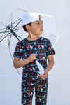 Hen It Pours Short Sleeve Long Pants 2-Piece Set