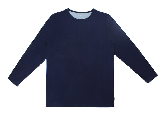 Adult Men's Night Blue Long Sleeve Shirt (match for festive freight)