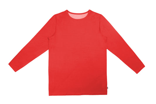 Red Adult Men's Long Sleeve Shirt