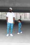 Wishin I Was Fishin' Blue Adult Joggers