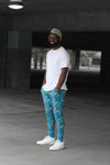 Wishin I Was Fishin' Blue Adult Joggers