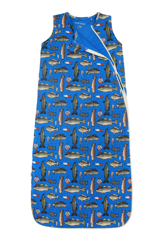 Wishin I Was Fishin' Blue Sleep Sack
