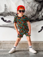 Midnight Voltage  2-Piece Shorts Glow in the Dark Pajama Set