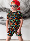 Midnight Voltage  2-Piece Shorts Glow in the Dark Pajama Set