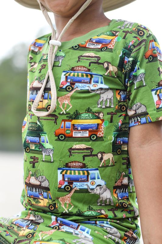 Wild Card Short Sleeve Pajama Set