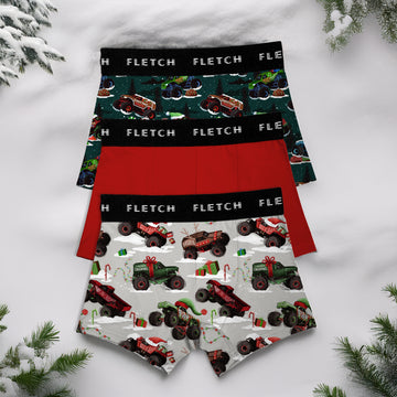 Festive Trucks Boxer Brief Set (3-Pack)