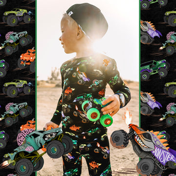 MONSTER Trucks 2 Piece Pajama Set