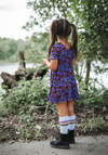 Twilight Wings Short Sleeve Twirl Dress
