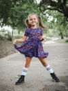 Twilight Wings Short Sleeve Twirl Dress