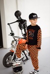 Orange Checked Out Cargo Jogger Sweatpant