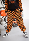 Orange Checked Out Cargo Jogger Sweatpant