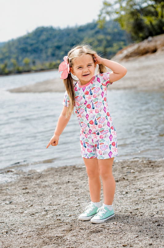 Cute as Shell 2 Piece Shorts Set