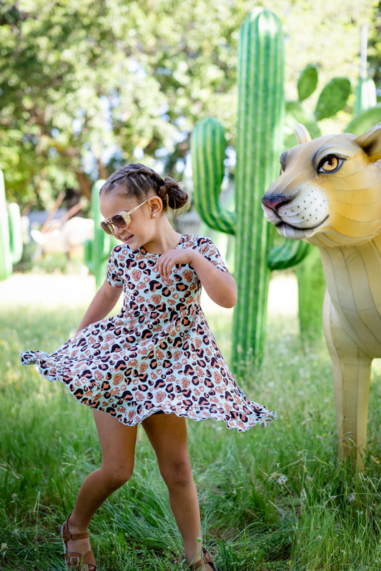 Pretty Wild Short Sleeve Twirl Dress