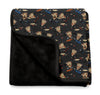 Skateboarding Pizza Bamboo Plush Blanket