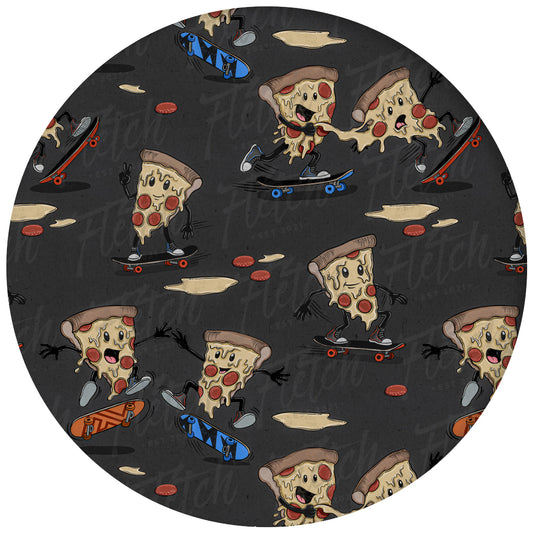 Skateboarding Pizza Baby Bib