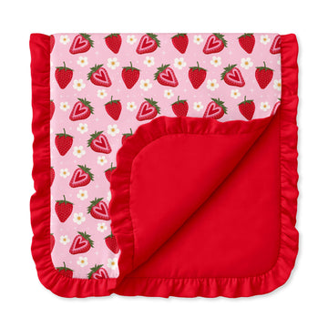 Strawberry Fields Ruffle Blanket