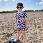 Coastal Chaos 2-Piece Pajama Shorts Set