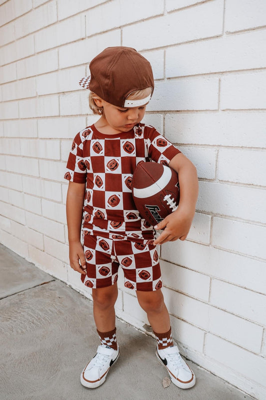 I Heart Football 2 Piece Shorts Set