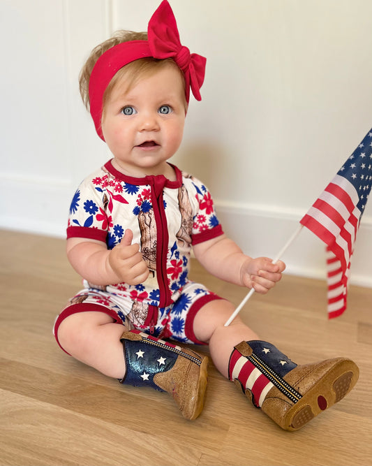 Red, White, & Boots Shorties