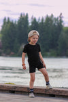 Midnight Ribbed 2 Piece Shorts Set