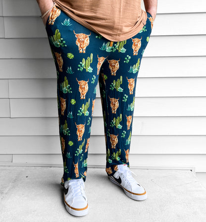 Navy Boho Desert Adult Unisex Pajama Pants
