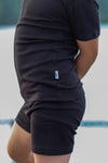 Midnight Ribbed 2 Piece Shorts Set