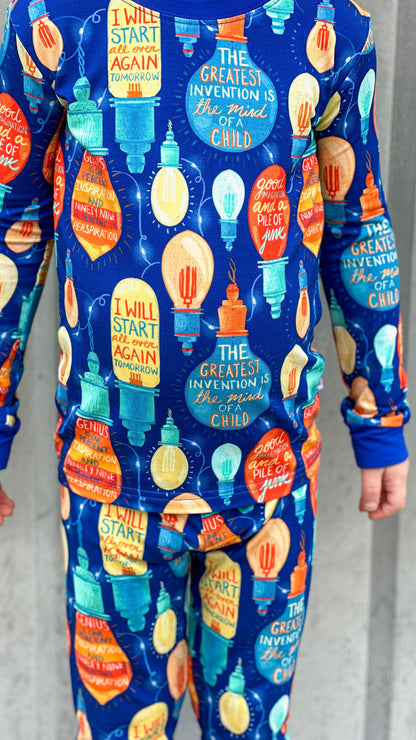 Blue Greatest Invention 2 Piece Pajama Set
